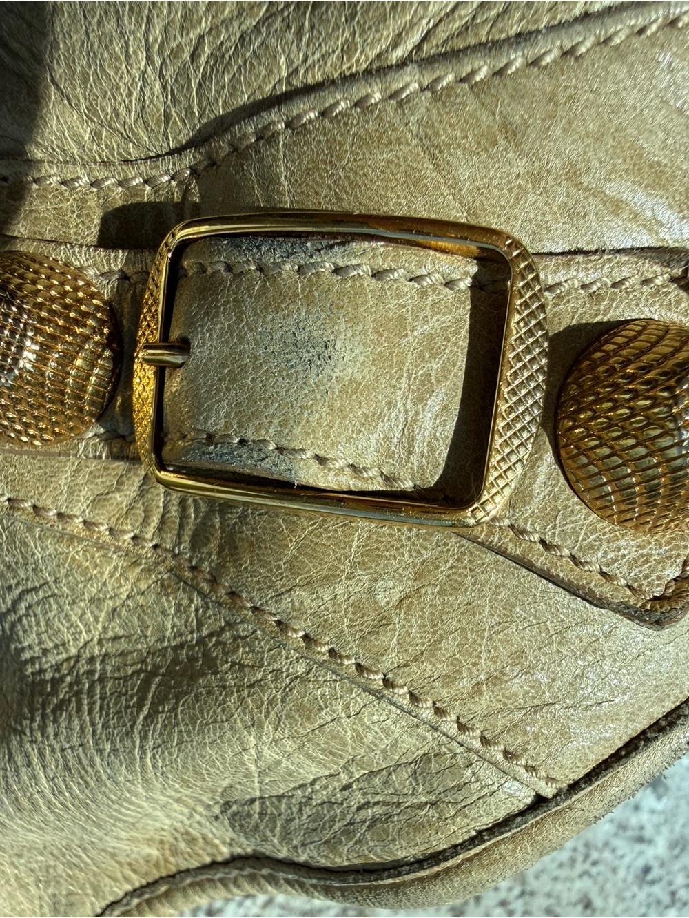 Balenciaga City Bag in Beige with Gold Tone Hardware Pre-2011 - Picture 11 of 15